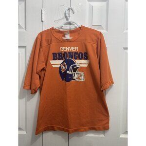 VINTAGE Kids SIZE LARGE denver broncos orange jersey helmet design